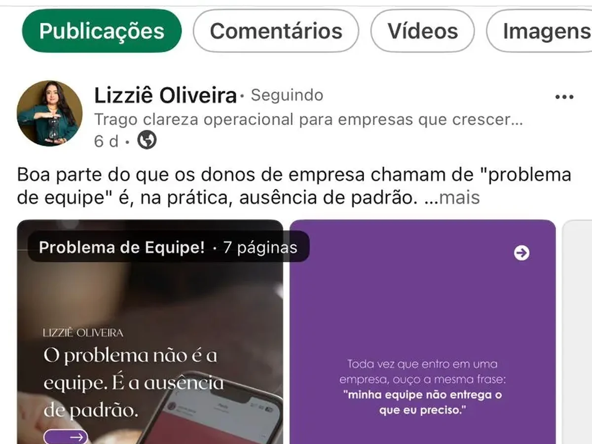 Página institucional da ConverGente no LinkedIn